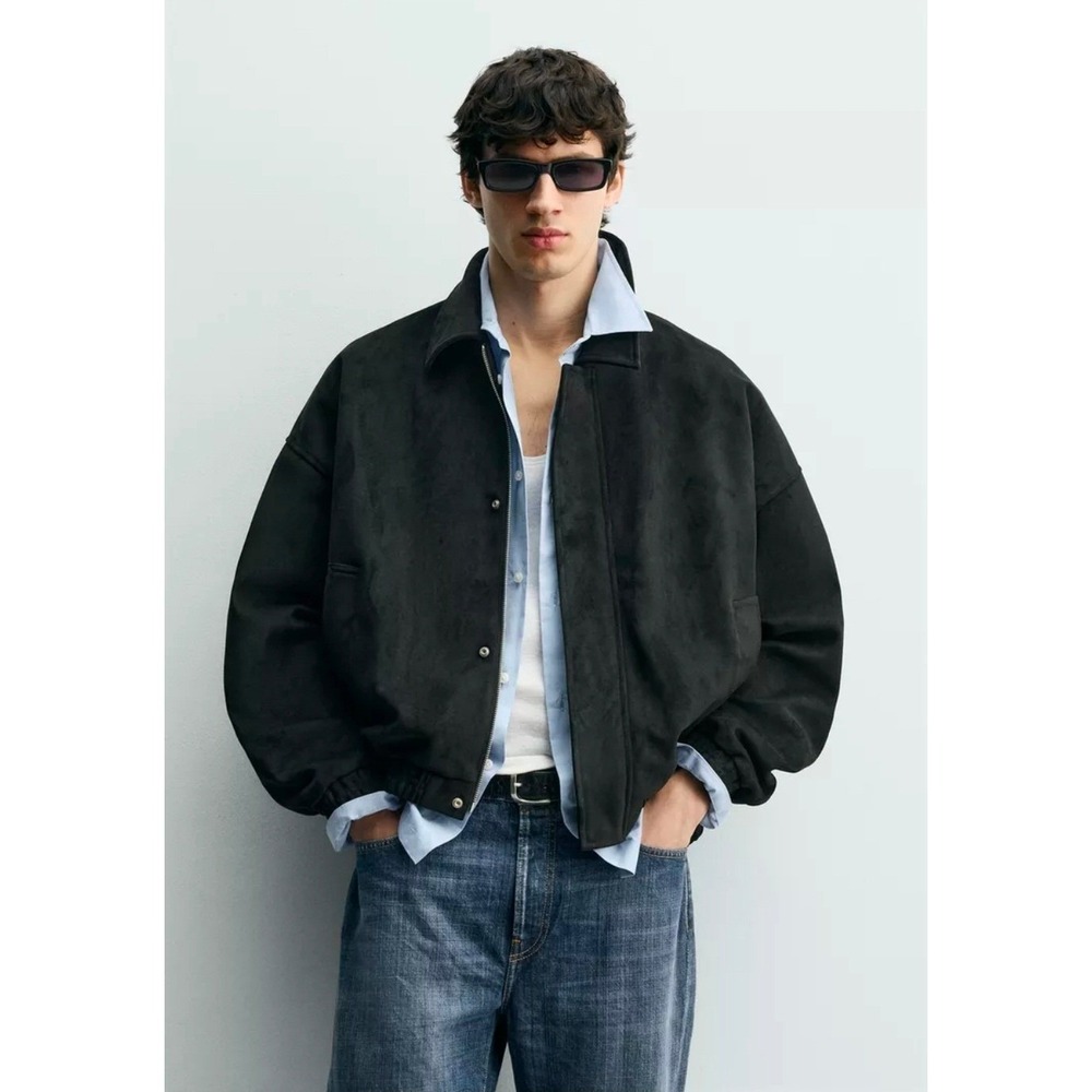 FAUX‎ SUEDE RELAXED FIT JACKET size M